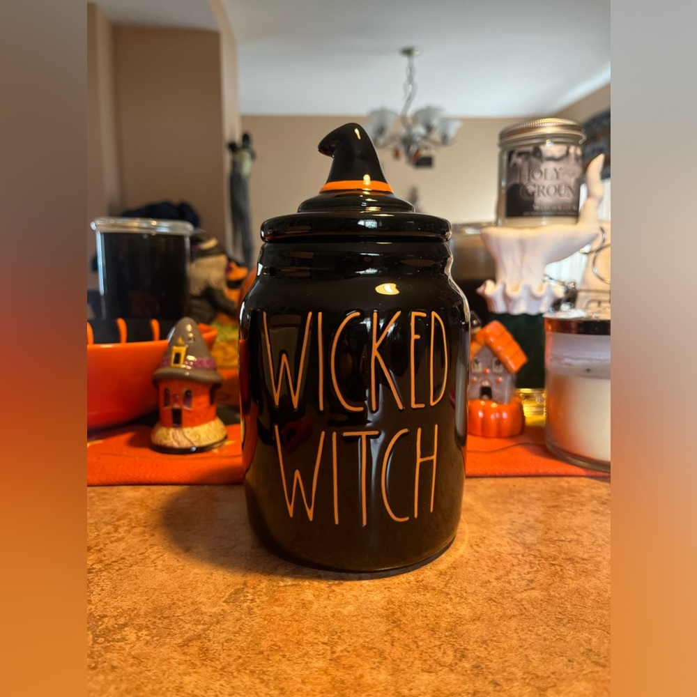 Rae Dunn Wicked Witch canister Halloween new
